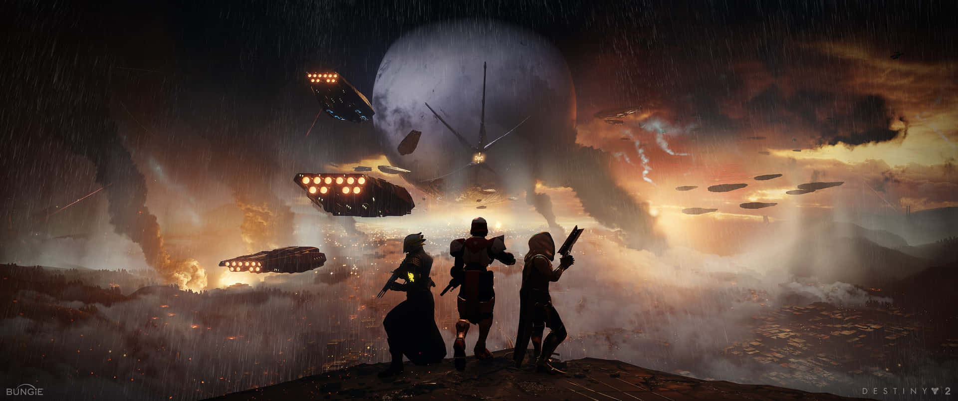 Den bedste måde at nyde udsigten til Titan - med et spil af Destiny 2. Wallpaper