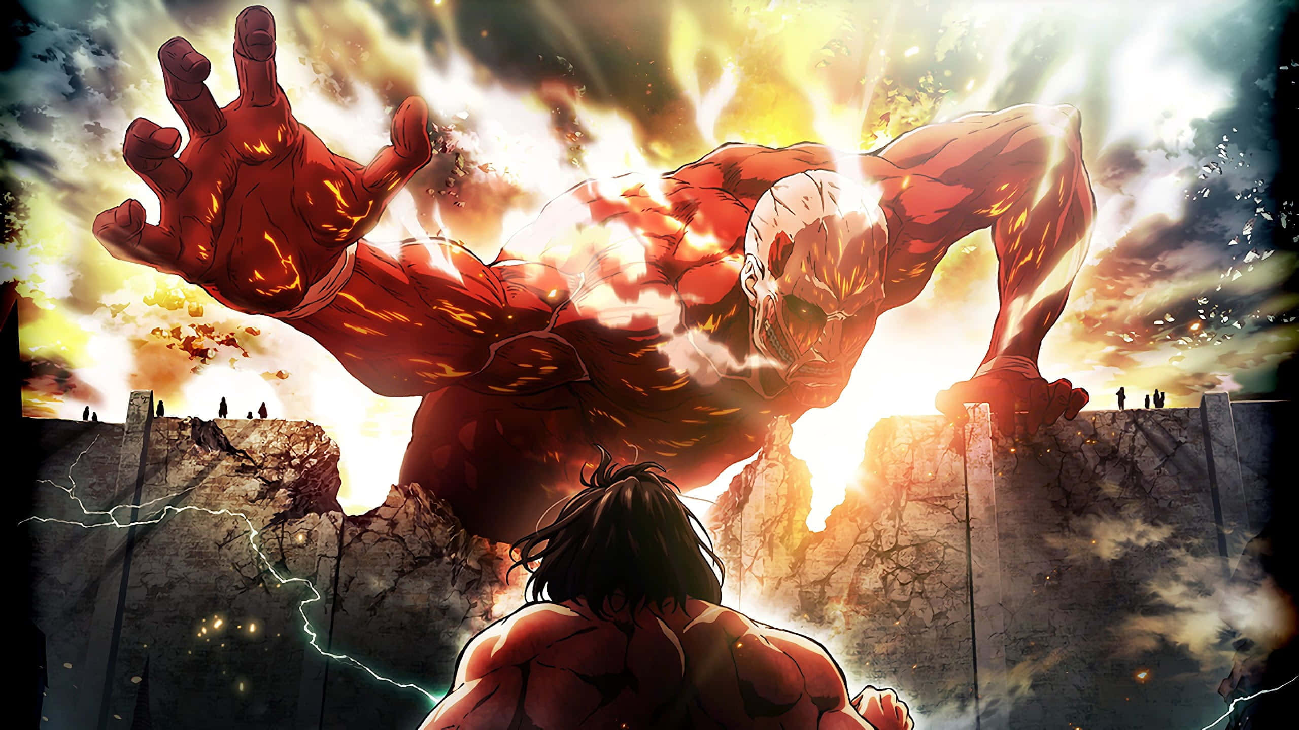 Prepare for an Epic Battle with Titan Shifters Wallpaper