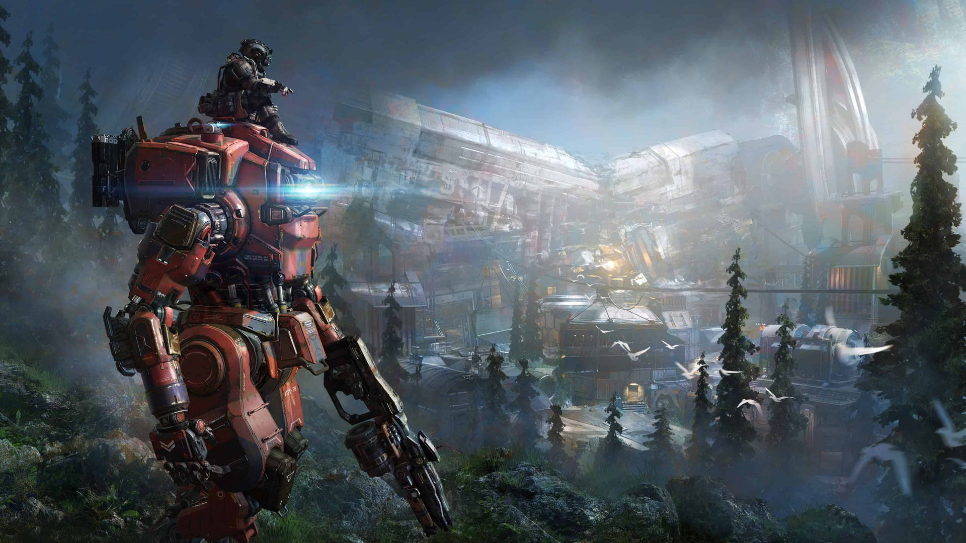Titanfall 2 Base In Forest Wallpaper