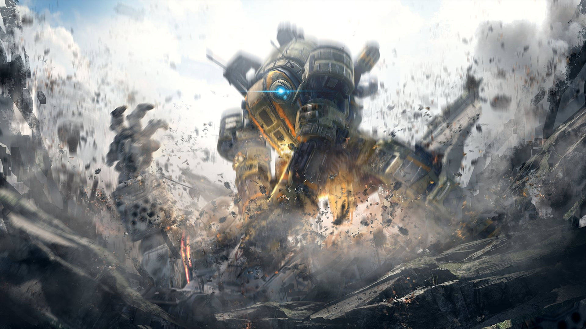 Two Titans take the fight to the Frontier in Titanfall 2 Wallpaper