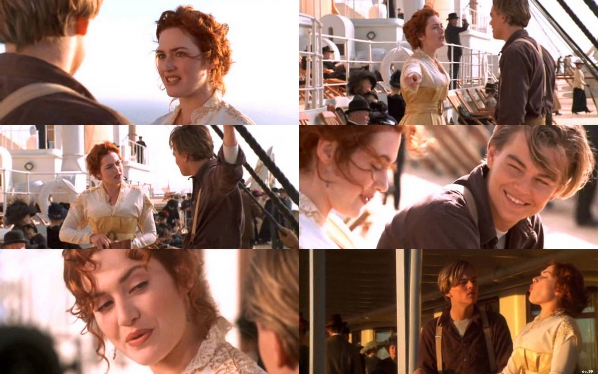 Collage Di Foto Del Titanic Sfondo