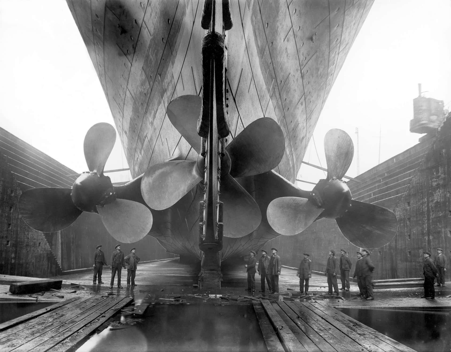 The Titanic in full sail