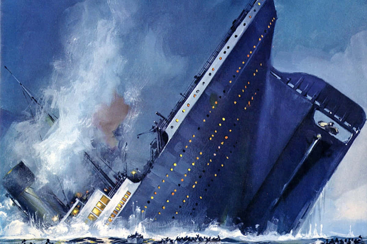 Корабль тонет. Титаник тонет. Корабль Титаник тонет. Крушение и разлом Титаника. Титаник тонет разлом.
