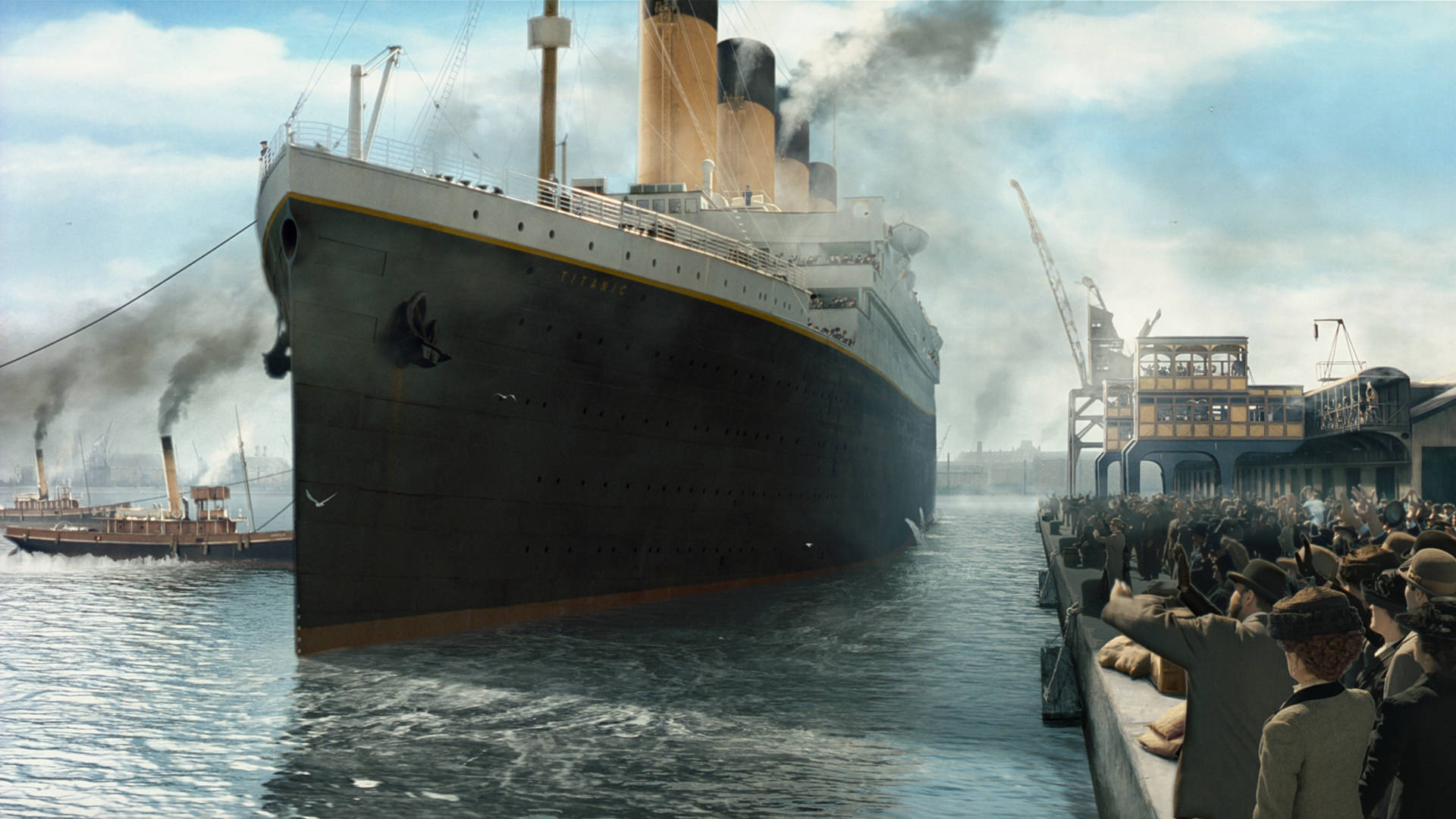 Titanic Ship Embarking Wallpaper