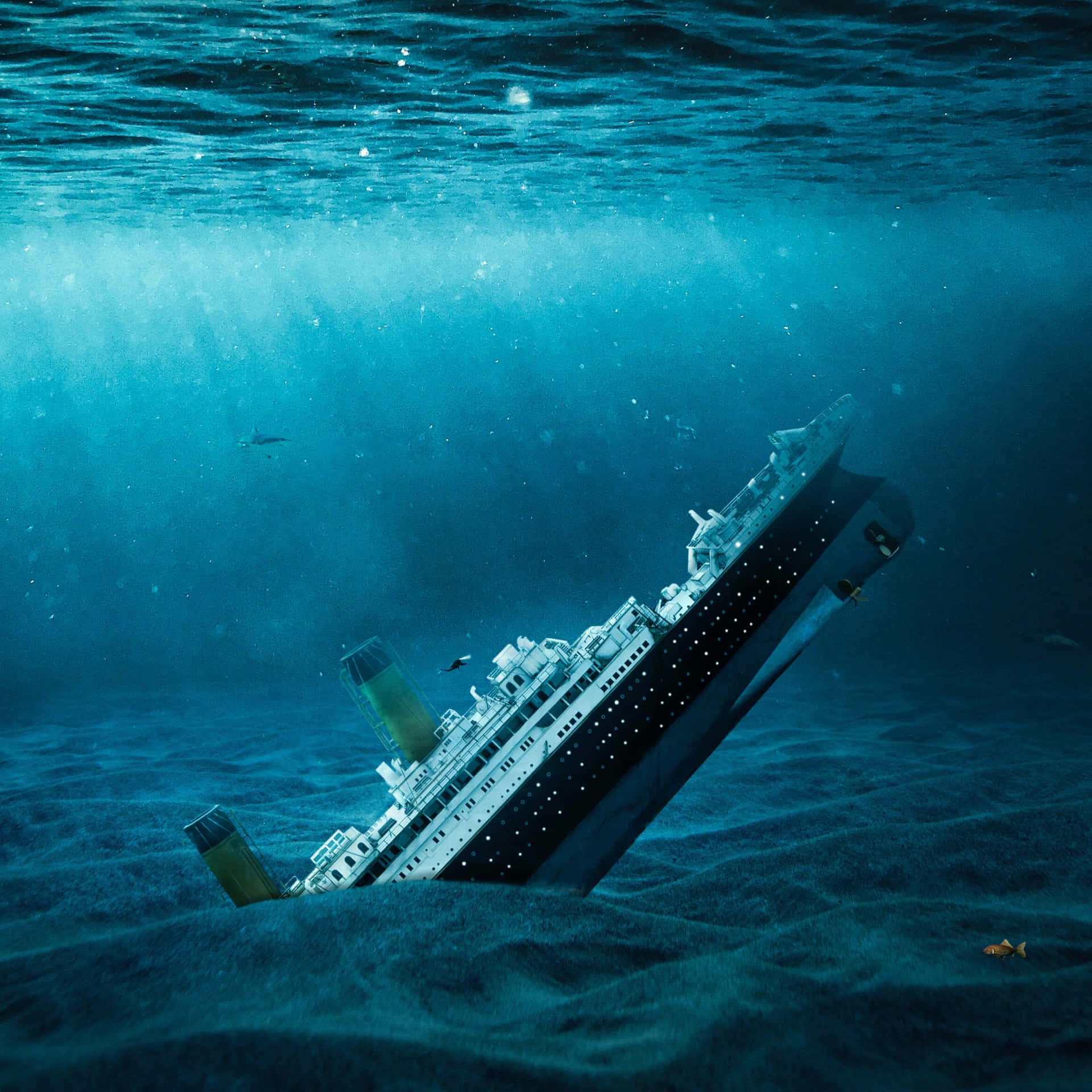 Immagine3d Del Titanic Sott'acqua.