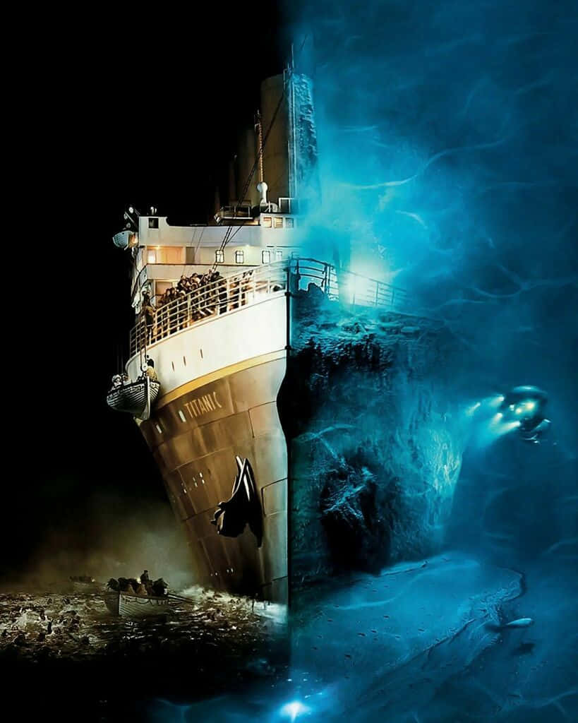 Antese Depois Da Imagem Do Titanic Subaquático.