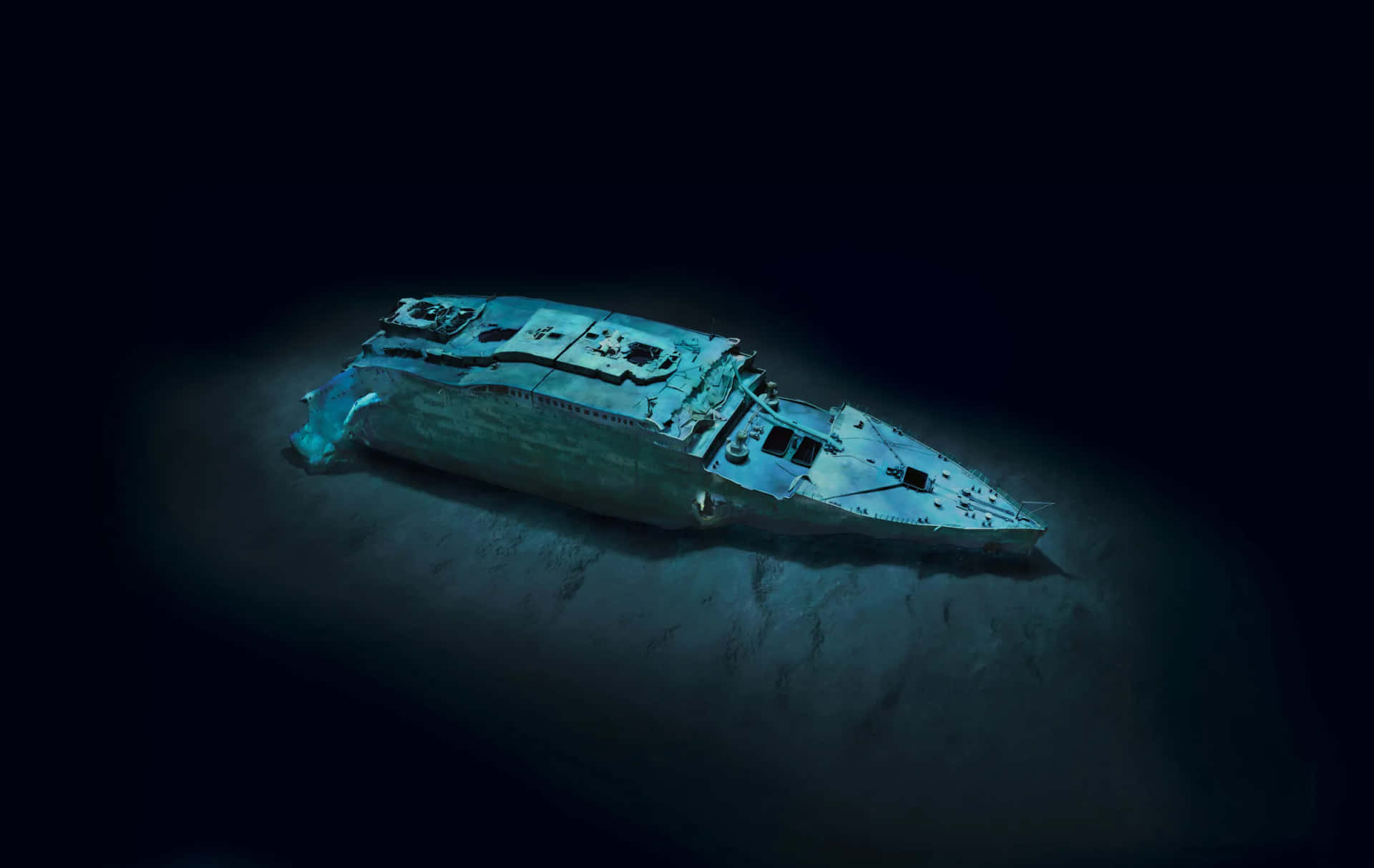 Immaginedel Fondo Marino Del Titanic Sottomarina