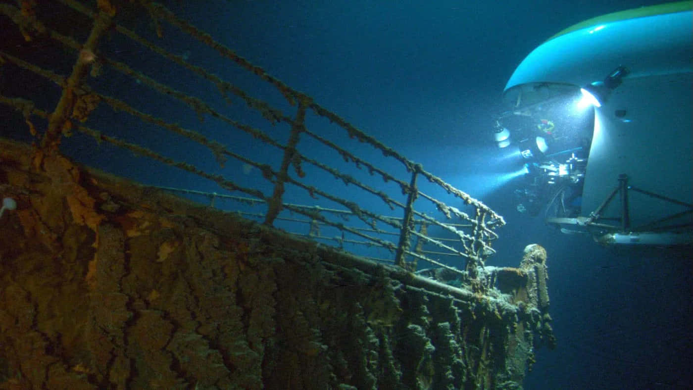 Immaginesottomarina Dell'esplorazione Del Titanic