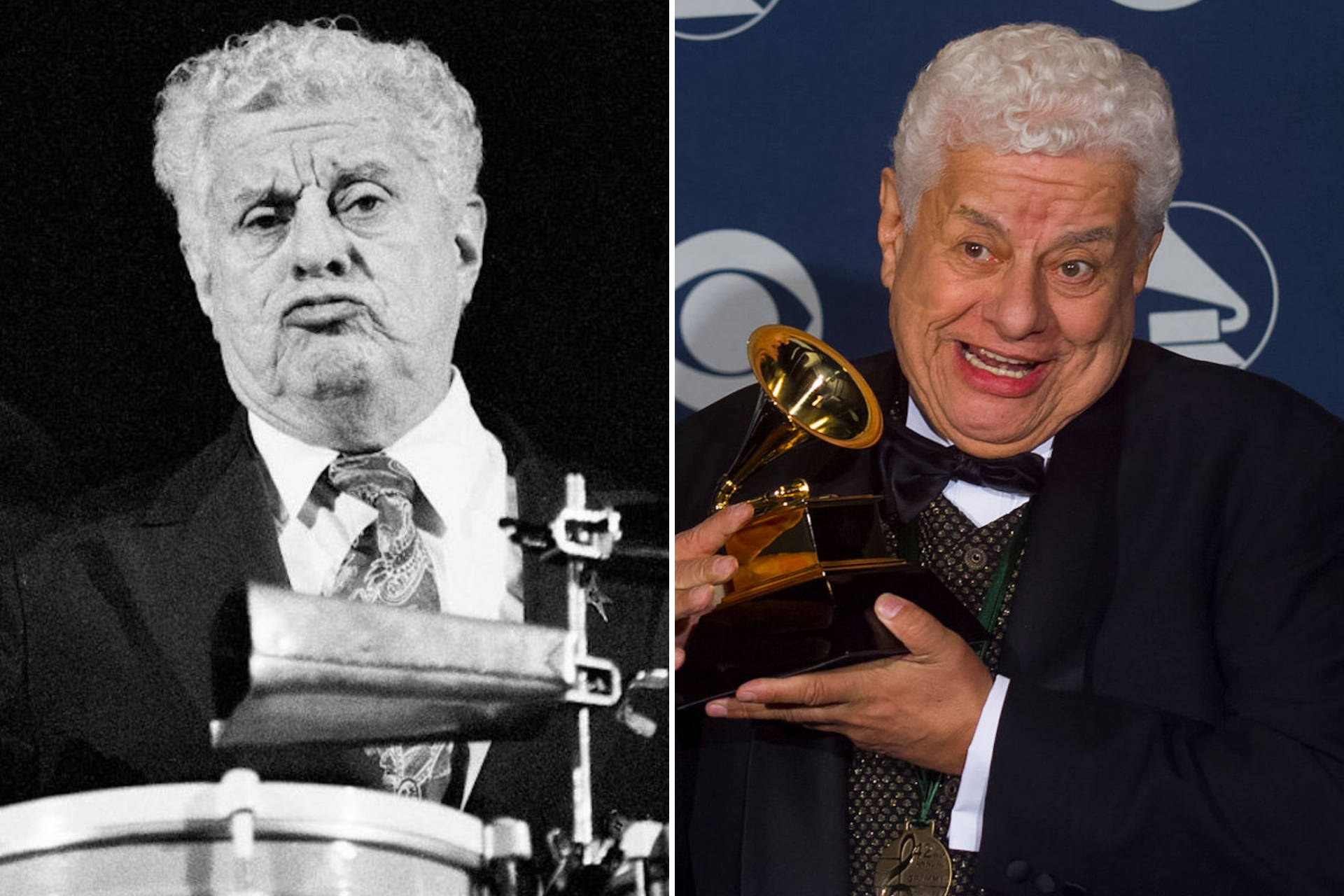 Caption: "Eclectic Collage of Music Legend, Tito Puente" Wallpaper