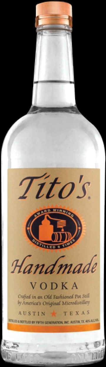 Titos Handmade Vodka Bottle PNG