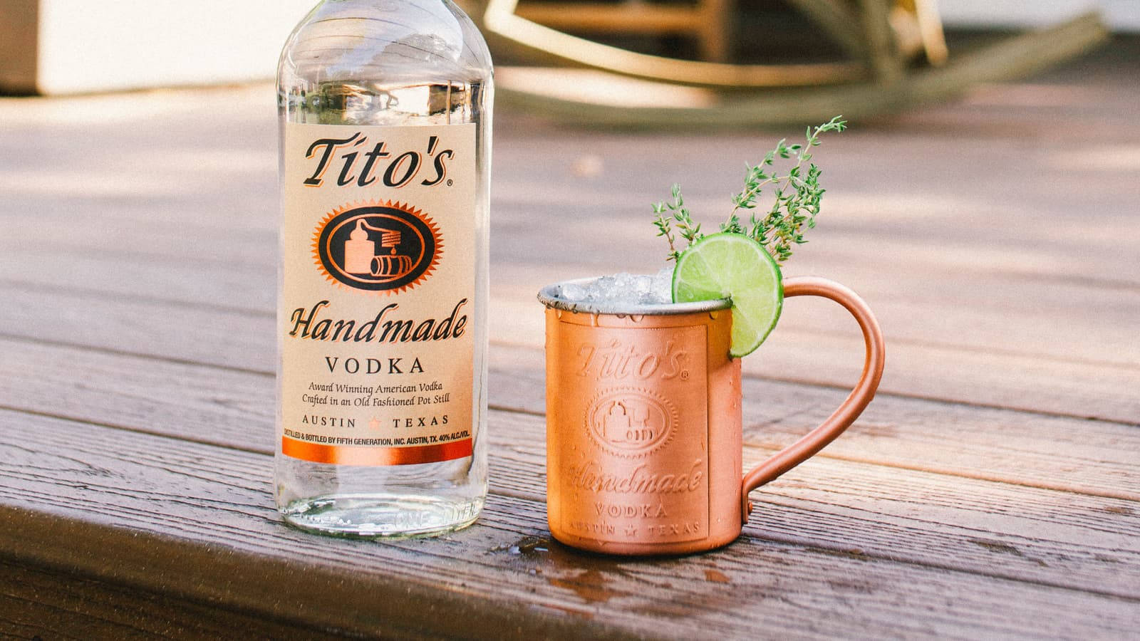 Titos Vodka Served In Copper Cup Wallpaper