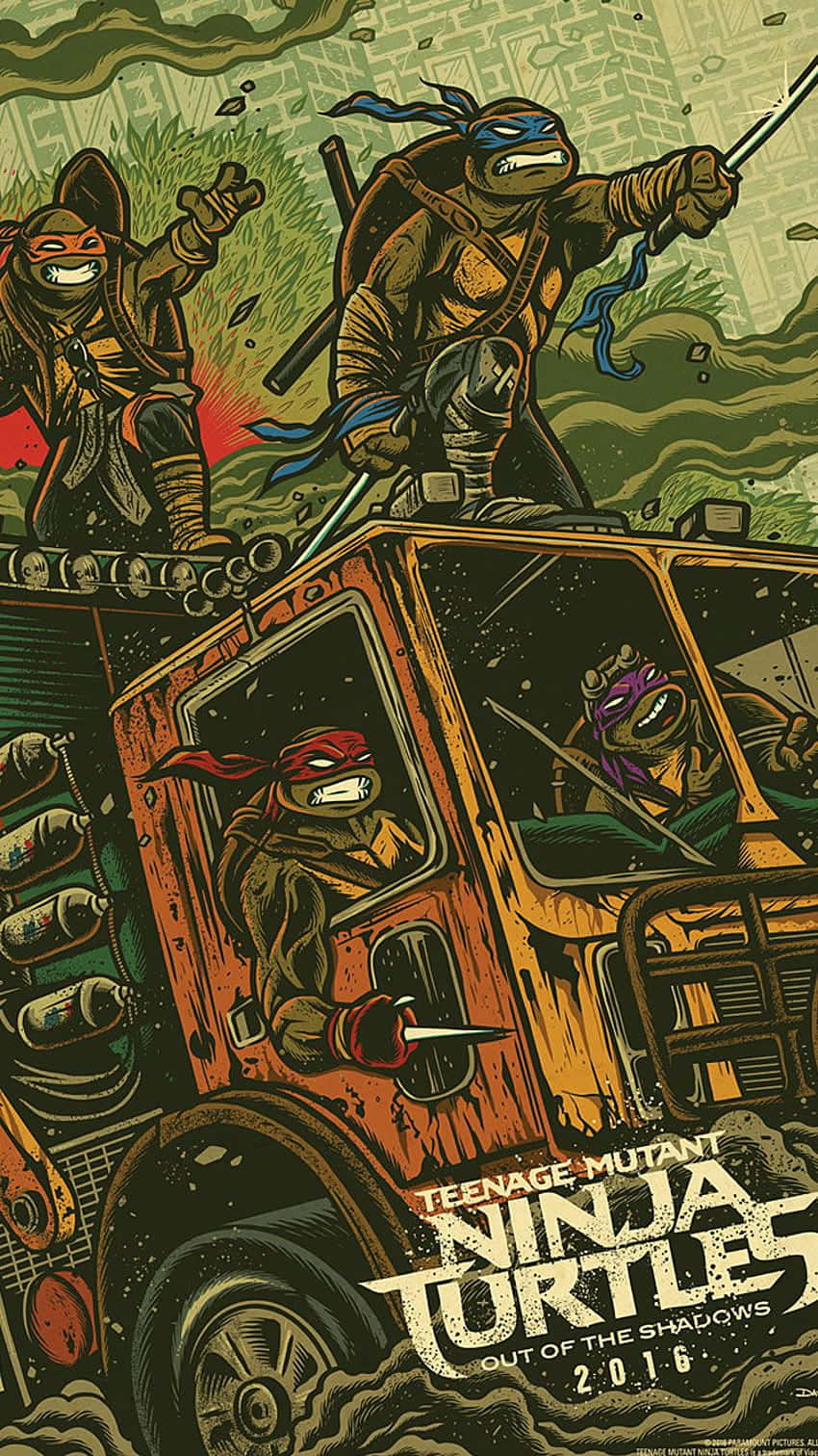 The Teenage Mutant Ninja Turtles in Action Wallpaper