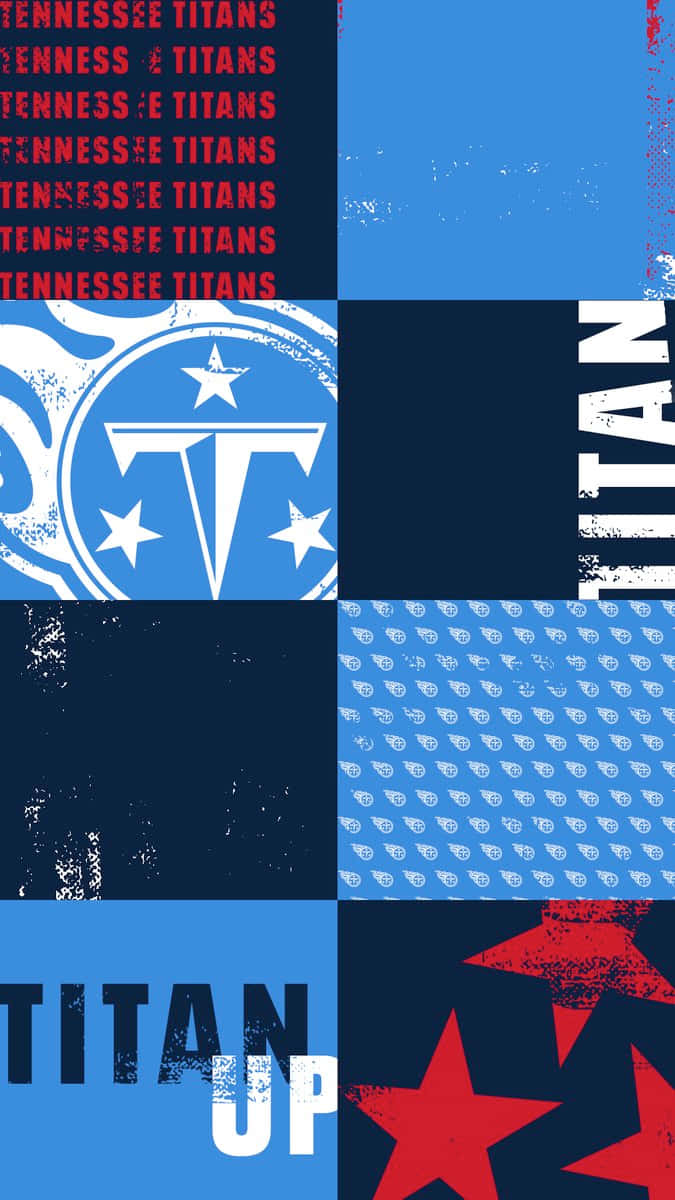 Tennessee Titans Logos On A Blue Background Wallpaper