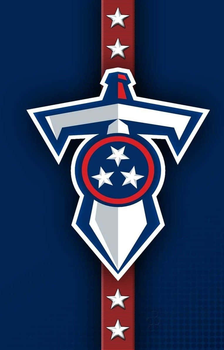 Et Tennessee Titans logo på en blå baggrund Wallpaper