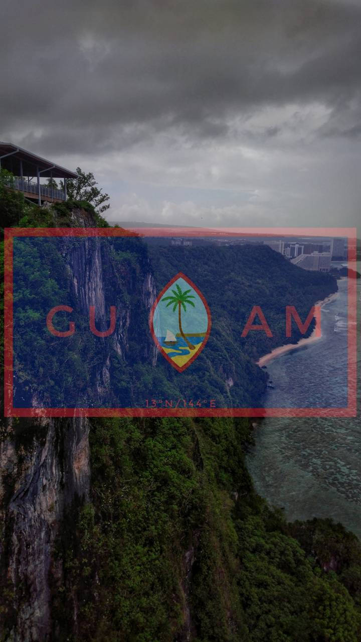To Elskere Peger På Guam Wallpaper