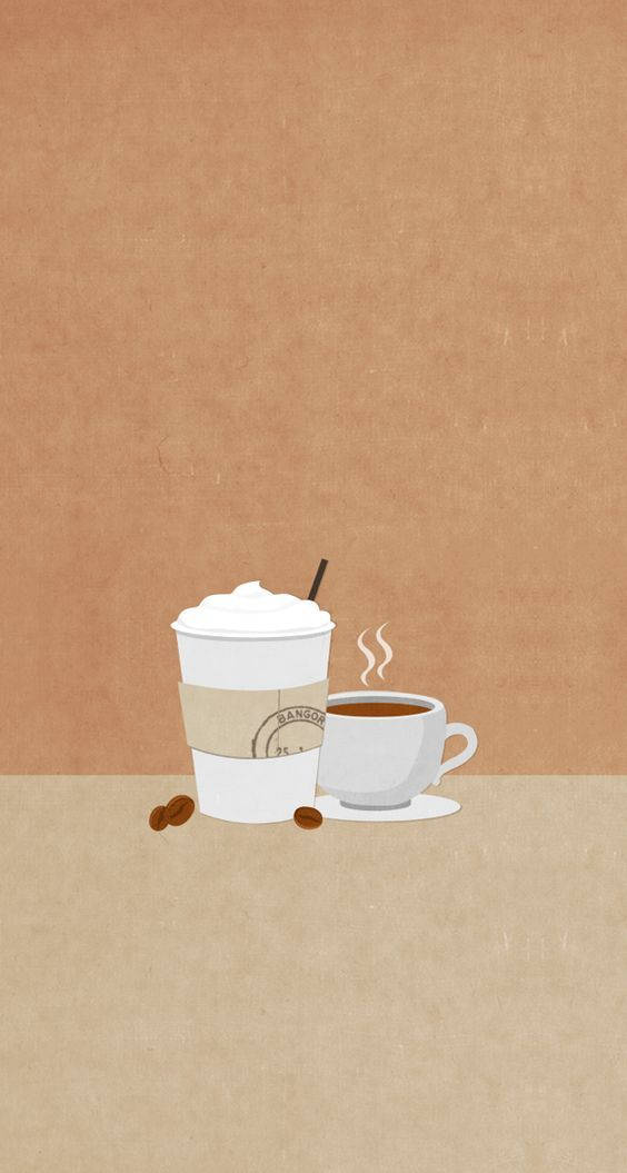 To-go Cup And Coffee Aesthetic Background