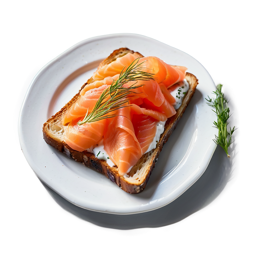 Download Toast With Smoked Salmon Png Eoq78 | Wallpapers.com