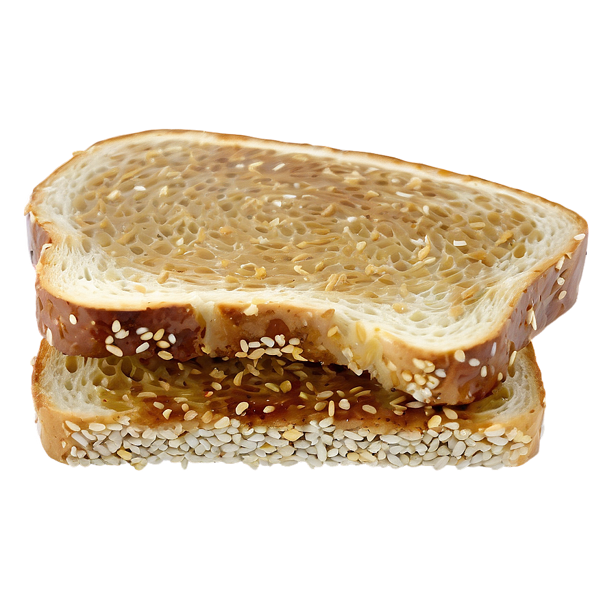 Toasted Sesame Bread Slice Png 24 PNG