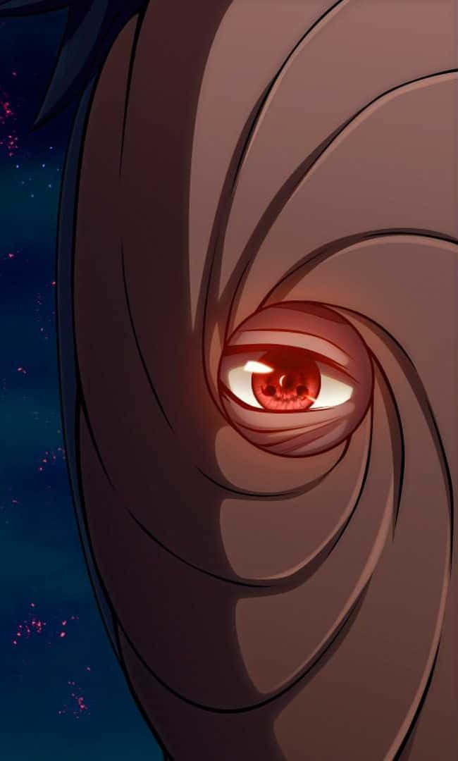 En karakter med et rødt øje og et sort øje. Wallpaper