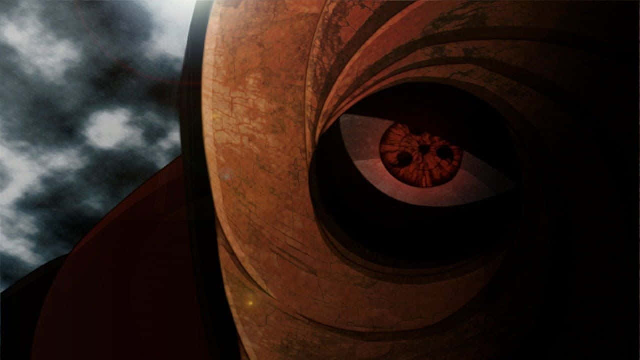 "A mysterious figure in a red Tobi Mask" Wallpaper