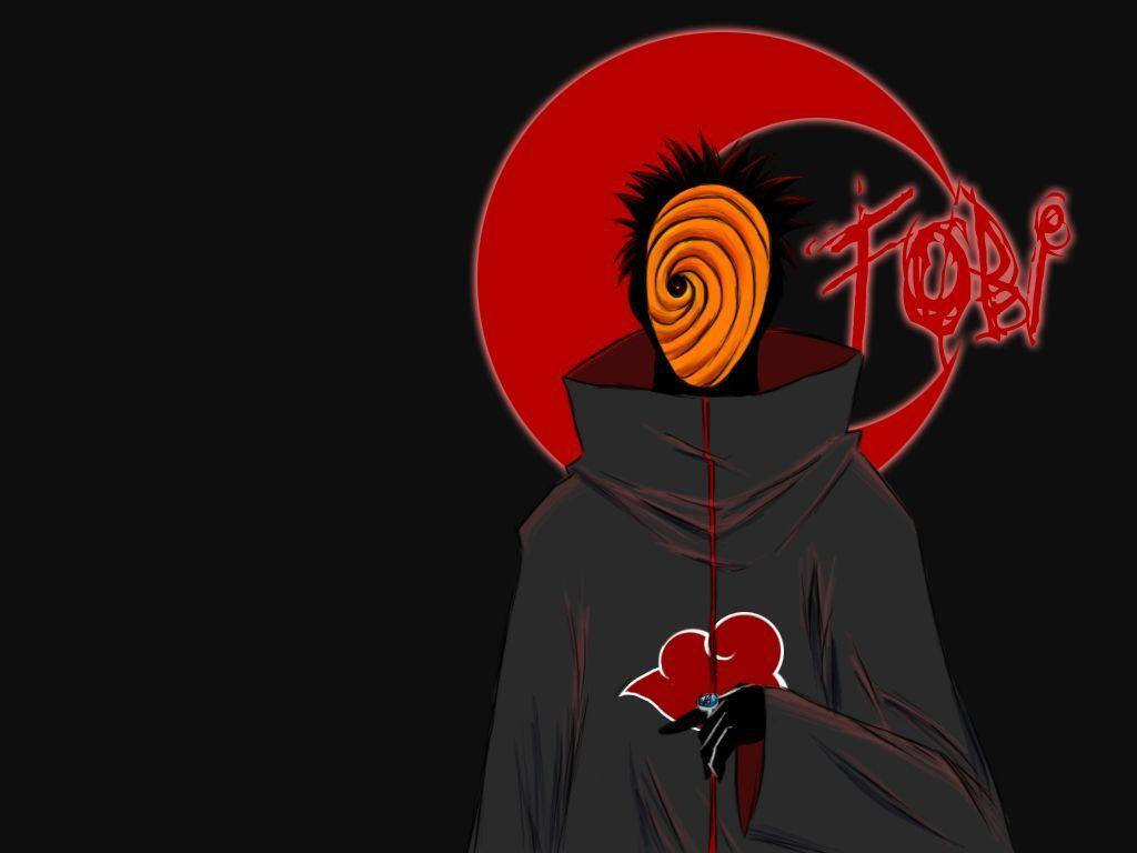 Tobi Naruto Red Aesthetic Crescent Moon Background