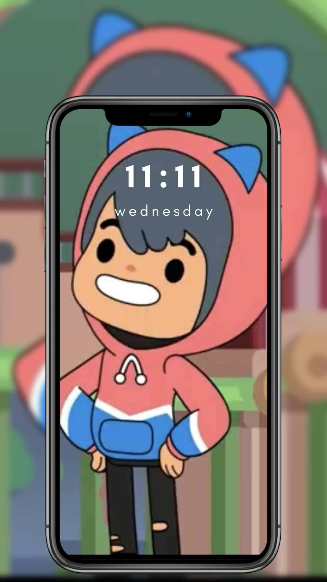 A Cartoon Character Is Shown On An Iphone