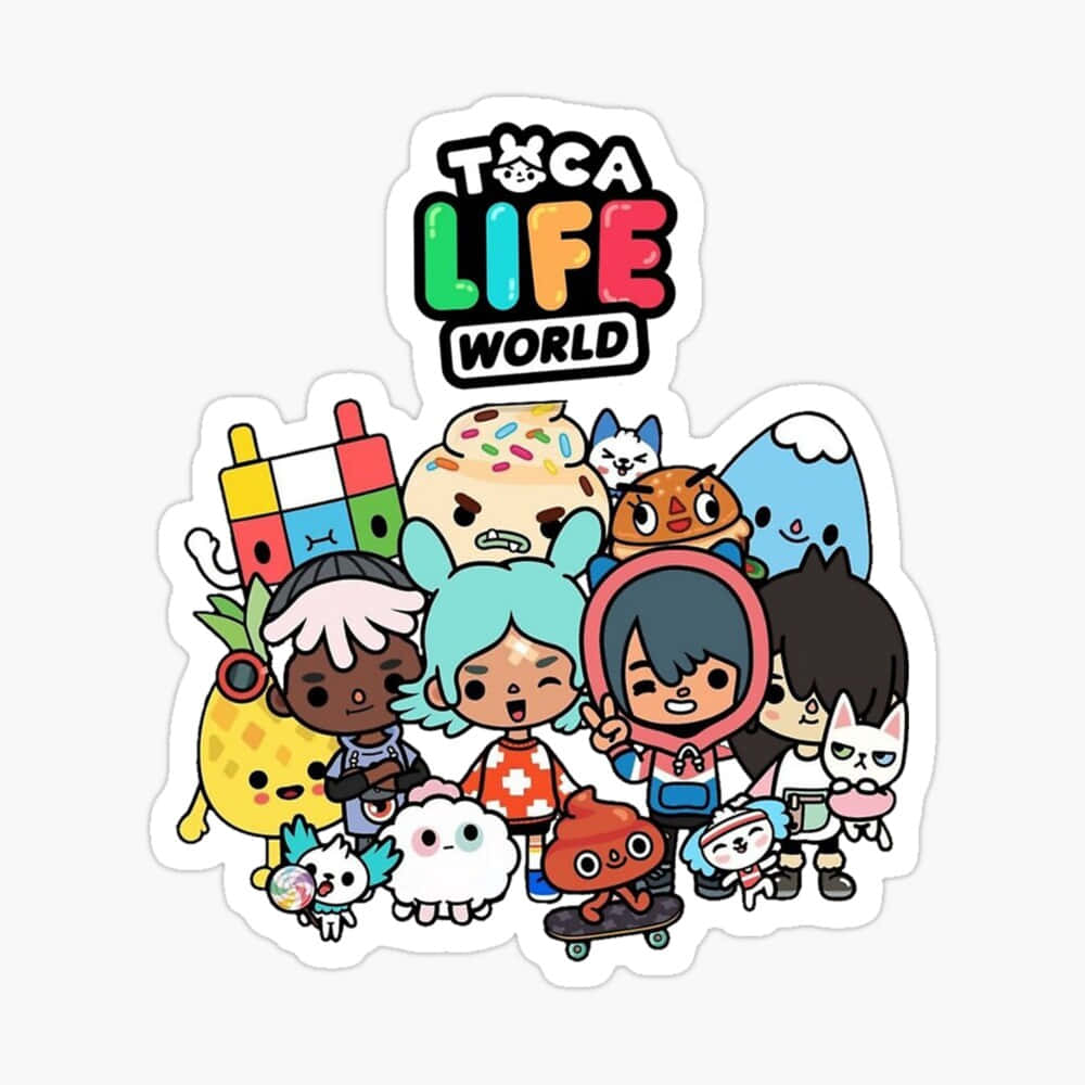 A Sticker With The Words Toca Life World