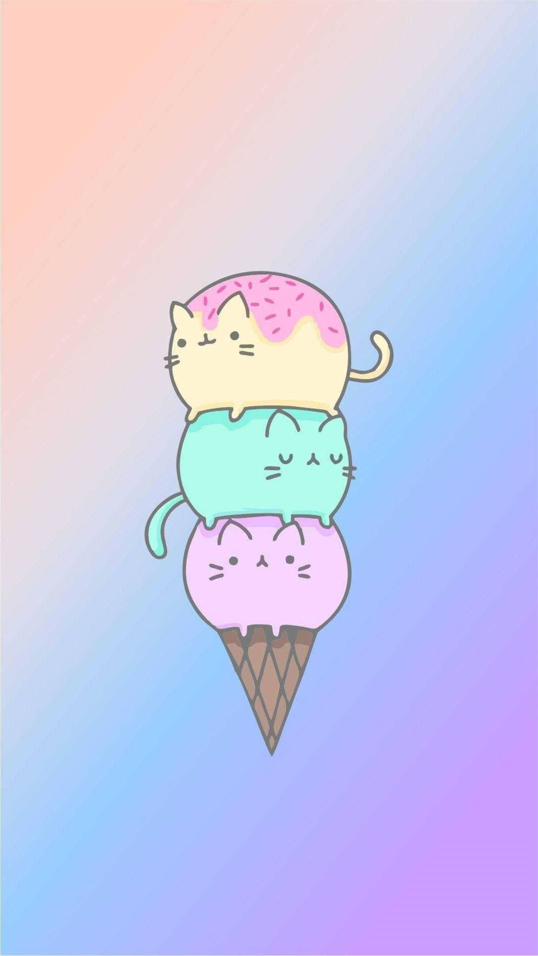 Toca Boca Ice Cream Cats Wallpaper
