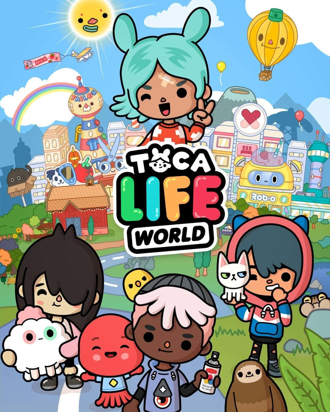Toca Life World Colorful Characters Artwork Wallpaper