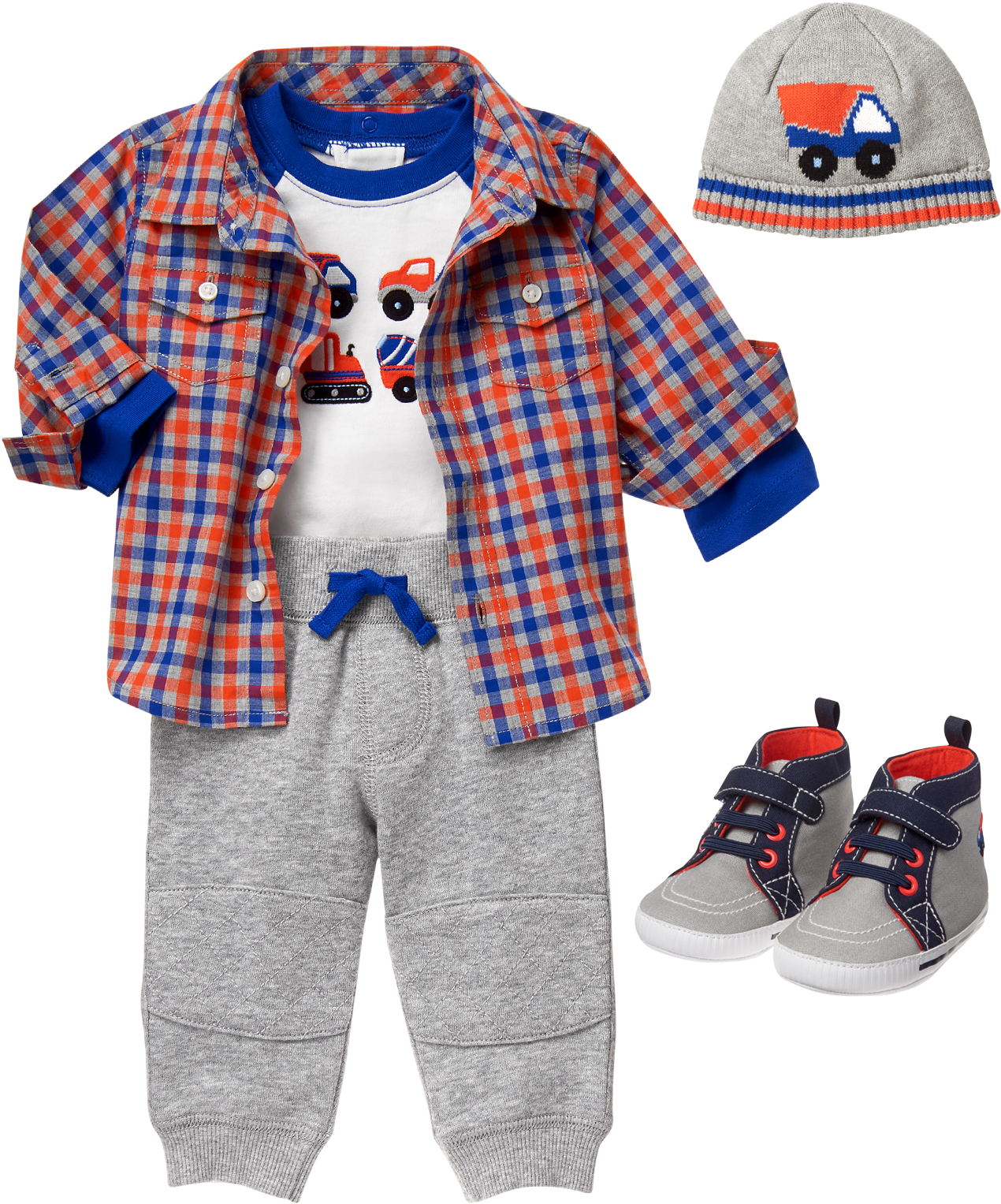 Toddler Boys Casual Outfit Set PNG