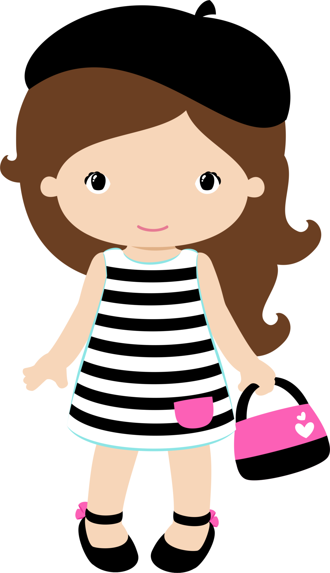 Toddler Girl Cartoon Character PNG