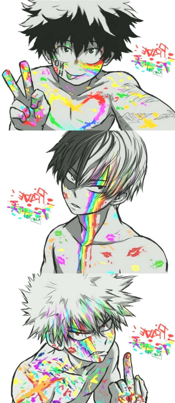 Todobakudeku Rainbow Paint Wallpaper