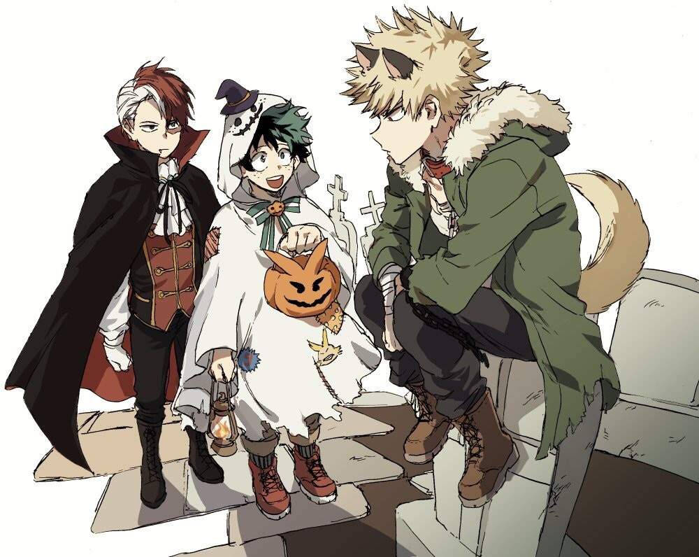 Todobakudeku Trio Halloween Cosplay Wallpaper
