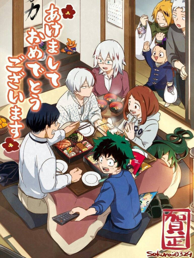 Todoroki Family And Friends Meal Wallpaper