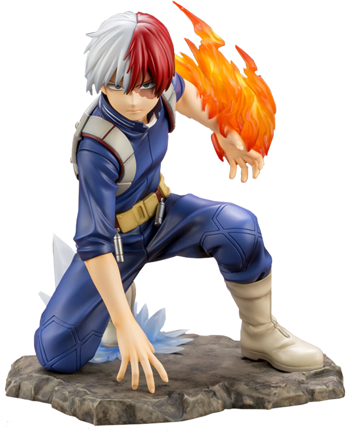 Todoroki Figure Half Cold Half Hot PNG