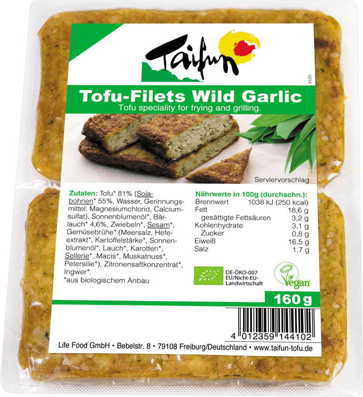 Tofu Filets Wild Garlic Packaging PNG