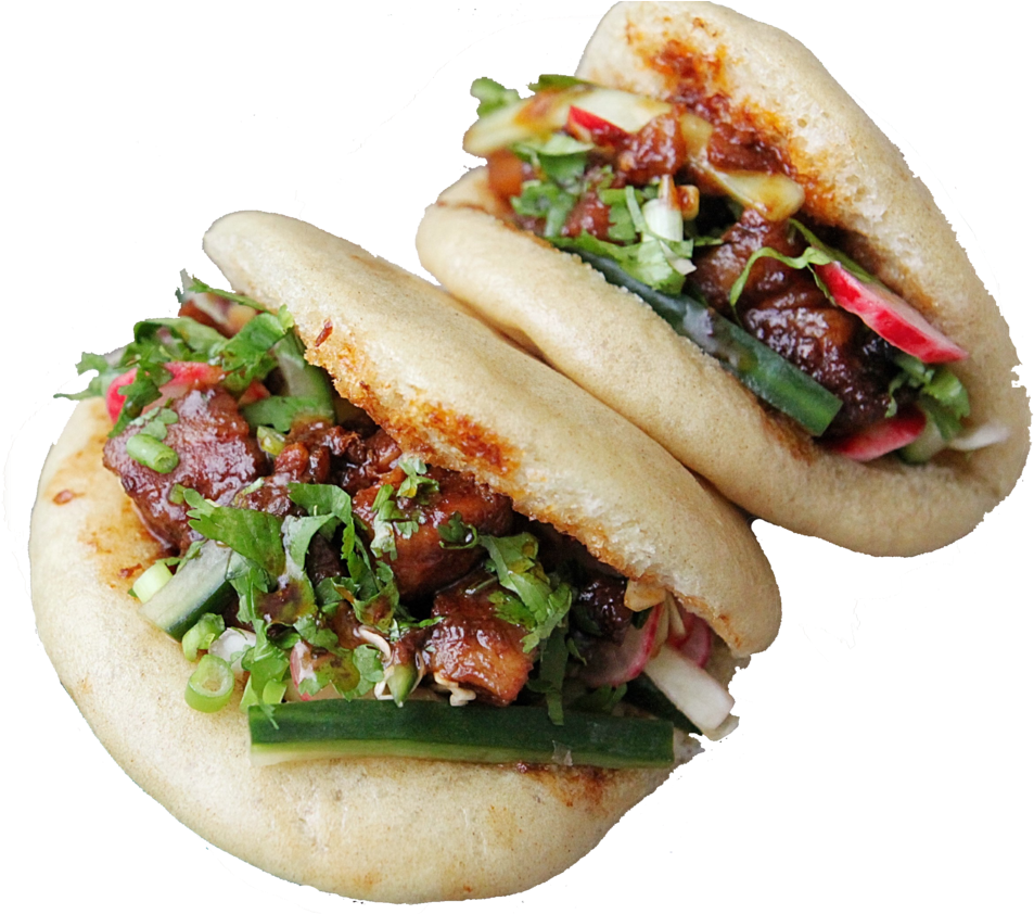 Tofu Stuffed Bao Sandwiches PNG
