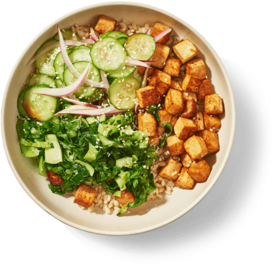 Tofu Vegetable Bowl Healthy Meal PNG