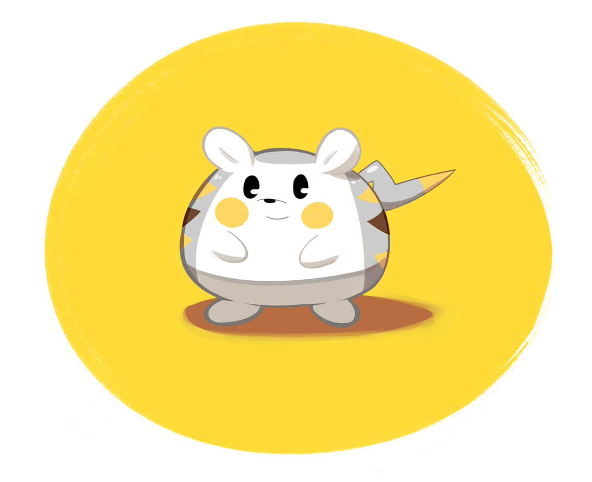 Togedemaru In A Yellow Circle Background Wallpaper
