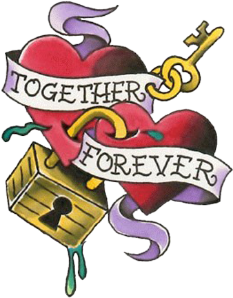Together Forever Love Tattoo Design PNG