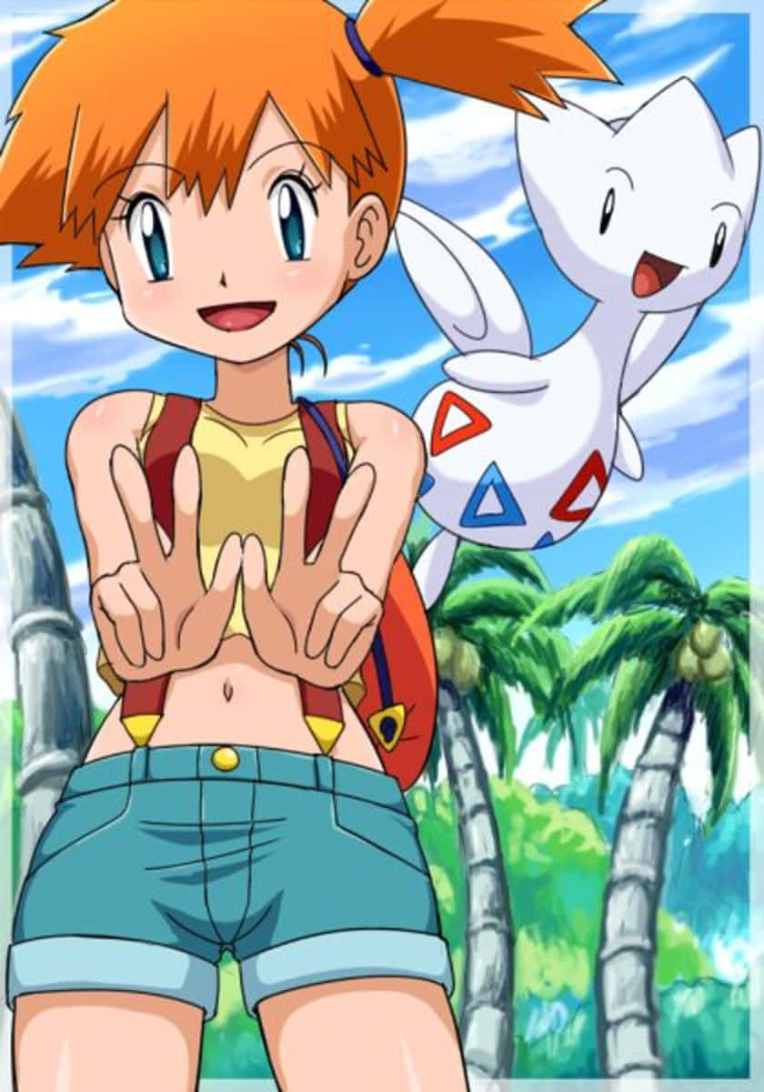 Misty and Togetic, exploring their future together. Wallpaper