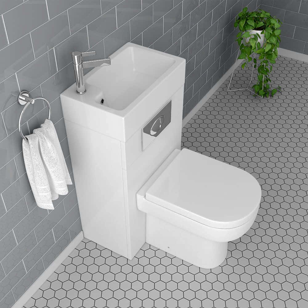 Modern white ceramic toilet in a clean bathroom