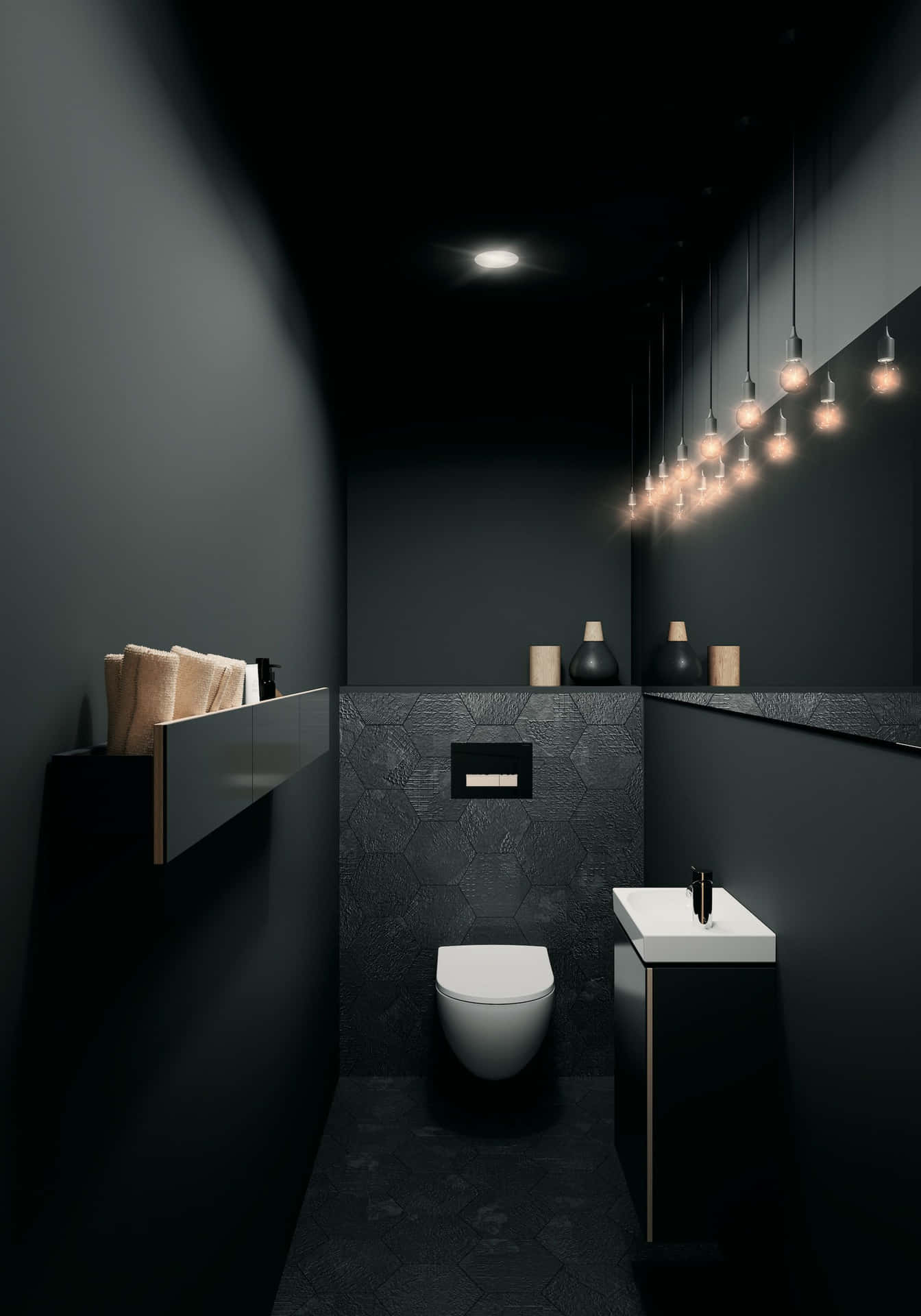 Modern and sleek toilet design in a luxurious bathroom