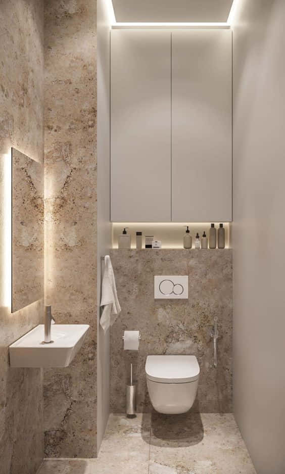 Modern White Ceramic Toilet in a Minimalist Bathroom