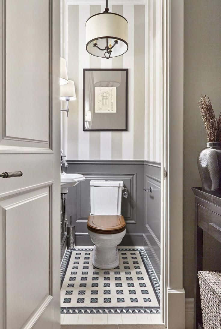 Modern White Toilet in a Stylish Bathroom Interior