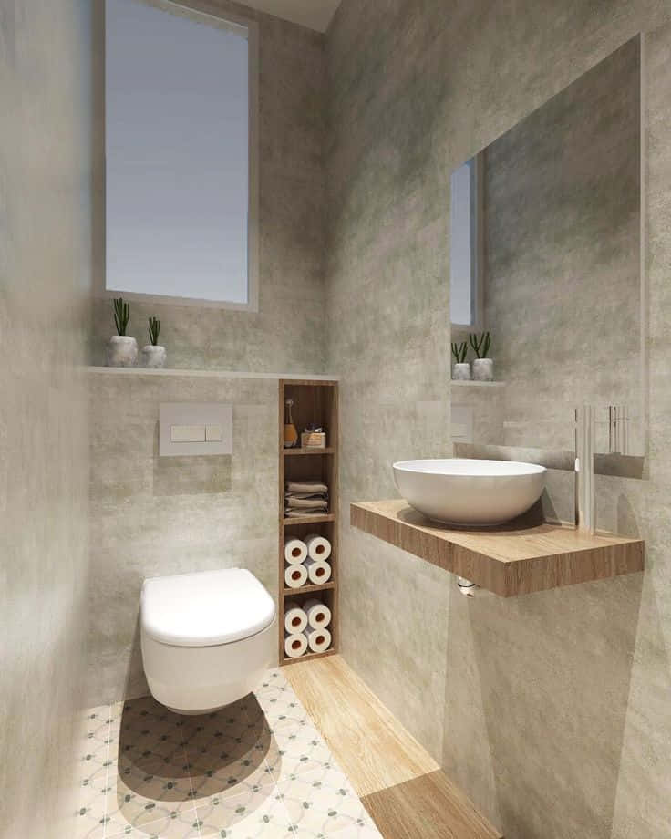 Caption: Modern and Elegant Bathroom Interior