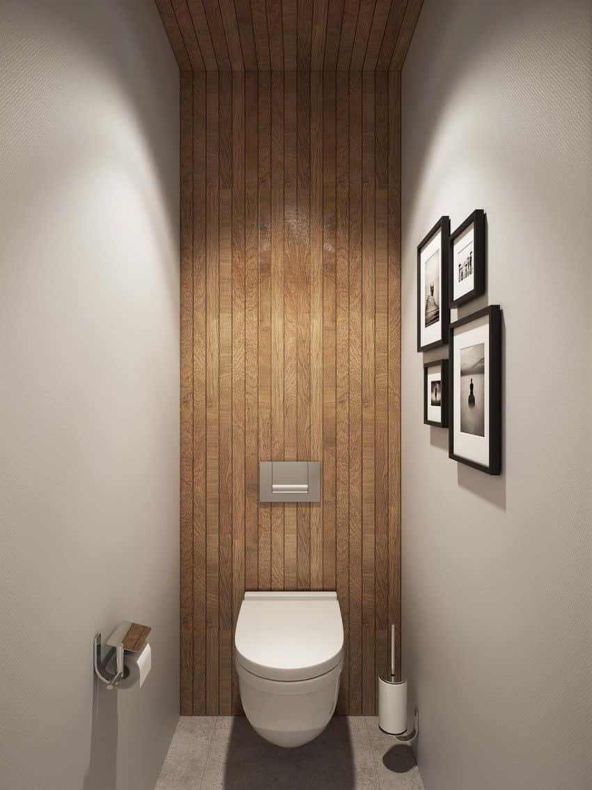 Pristine White Bathroom with Modern Toilet