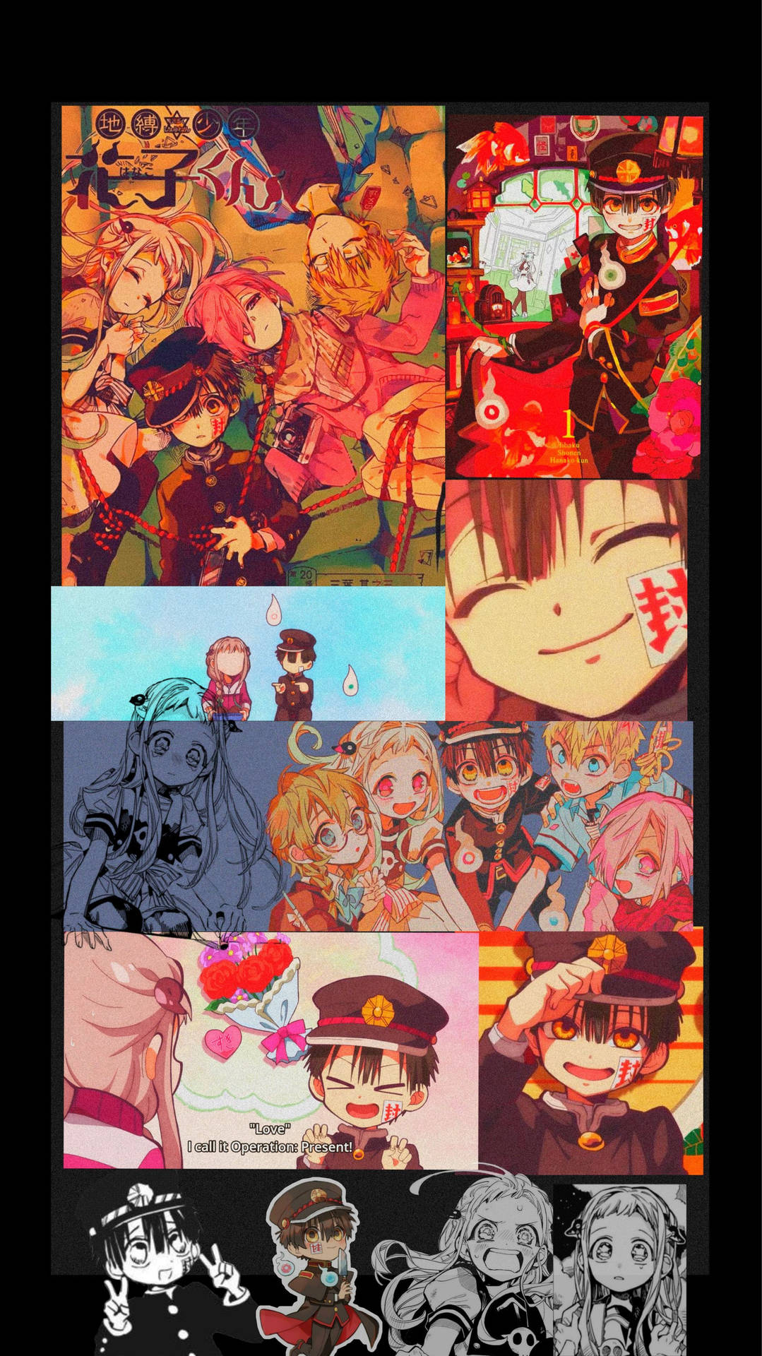 Enkollage Av Animekaraktärer Och Animekaraktärer Wallpaper