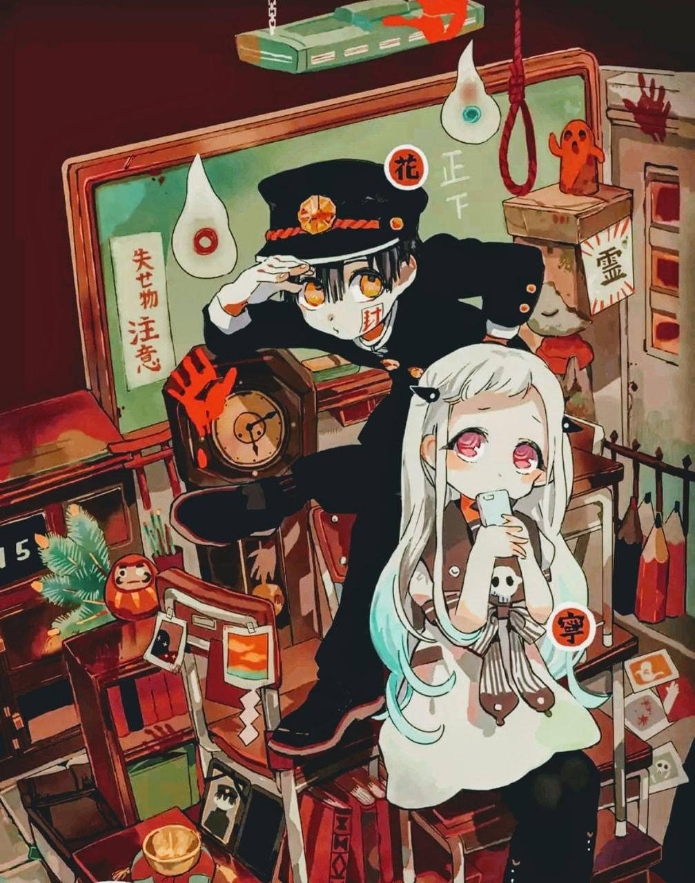 Begibdich Mit Nene Yashiro Und Ihren Freunden Auf Ein Übernatürliches Abenteuer In Toilet Bound Hanako Kun Wallpaper
