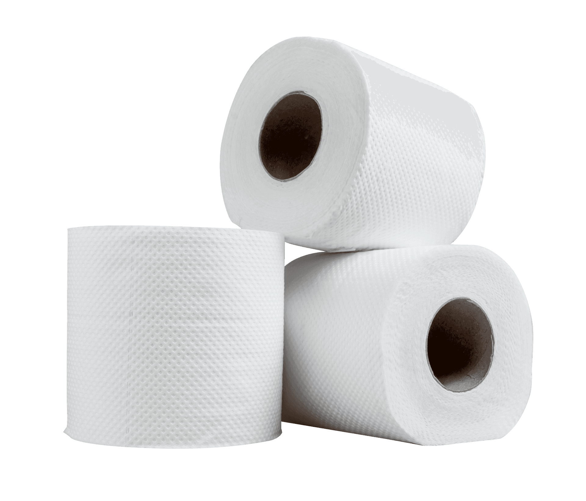 Toilet Paper Rolls Isolatedon Gray Background PNG